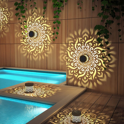 2 Piezas de Luces Solares FACHOI para Exteriores, IP65 Impermeables con Encendido/Apagado Automático, Diseños Arquitectónicos Vintage Modernos, LED Amarillo Cálido para Jardín, Patio, Balcón, Villa y Puerta - Iluminación Energaeficiente para Paisajes, In