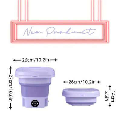 Máquina de lavar pequeña, máquina de lavado portátil plegable, ropa interior, calcetines, lavadora