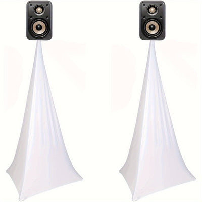 Fundas para altavoces, falda trípode con bolsa de viaje, funda para altavoz DJ, falda elástica de poliéster 360 grados, ideal para presentaciones en escenarios, bodas y eventos