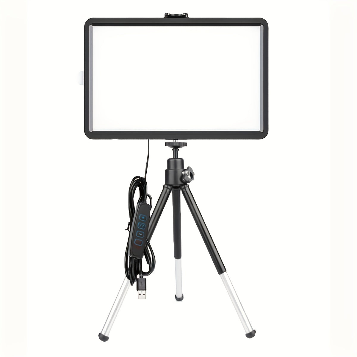 1 Paquete De Luz De Relleno De 6 Pulgadas Con Soporte De Trípode Telescópico De Dos Secciones, Lámpara De Relleno De Panel De Video LED Para Foto De Cámara, Iluminación Para Transmisión En Vivo, Estudio Fotográfico, Maquillaje, Reunión, Selfie, Fotografí