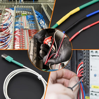 Tube termorretráctil; Tubo resistente al calor; Kit de embalaje termorretiro; Protector de cable para conexiones eléctricas; Funda aislante para hogar y exteriores, protección de cables