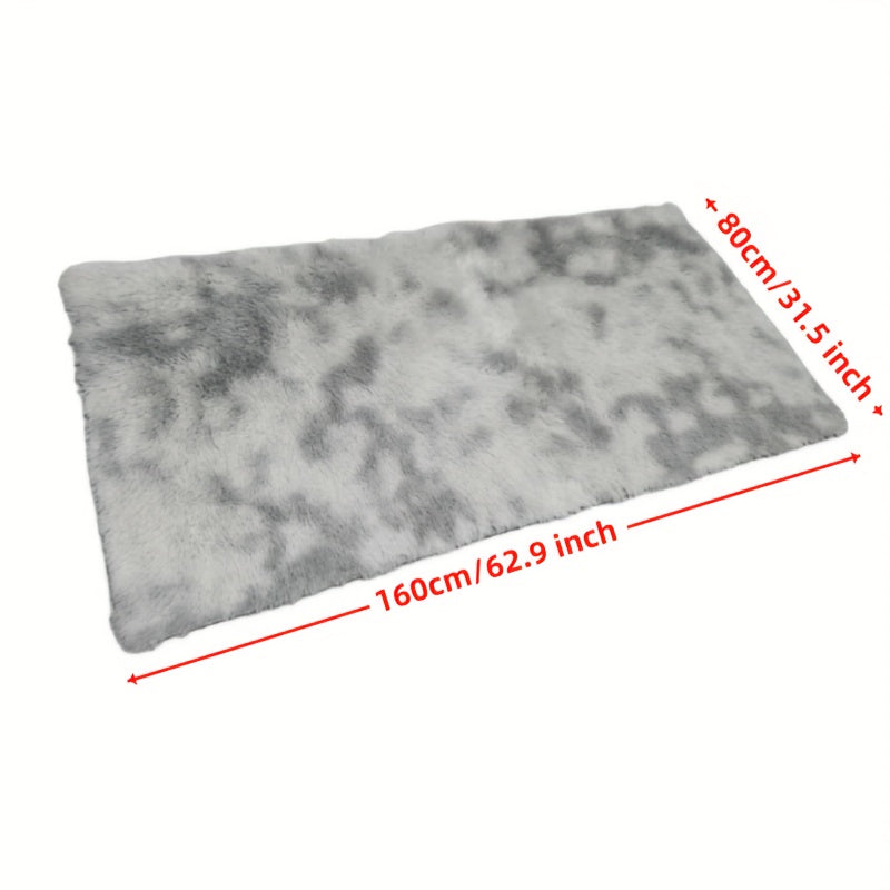 1 alfombra peluda para habitación, suave y mullida, con base antideslizante, color gris claro, ideal para dormitorio o sala de estar