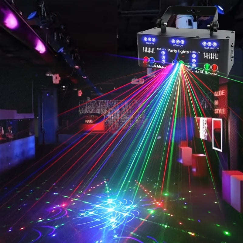 1 pza. caja de luces multicolor con 21 ojos, para fiestas, cumpleaños, bodas, KTV, bares, discotecas, reuniones familiares, ambiente lleno de estrellas, decoración para Navidad y Halloween