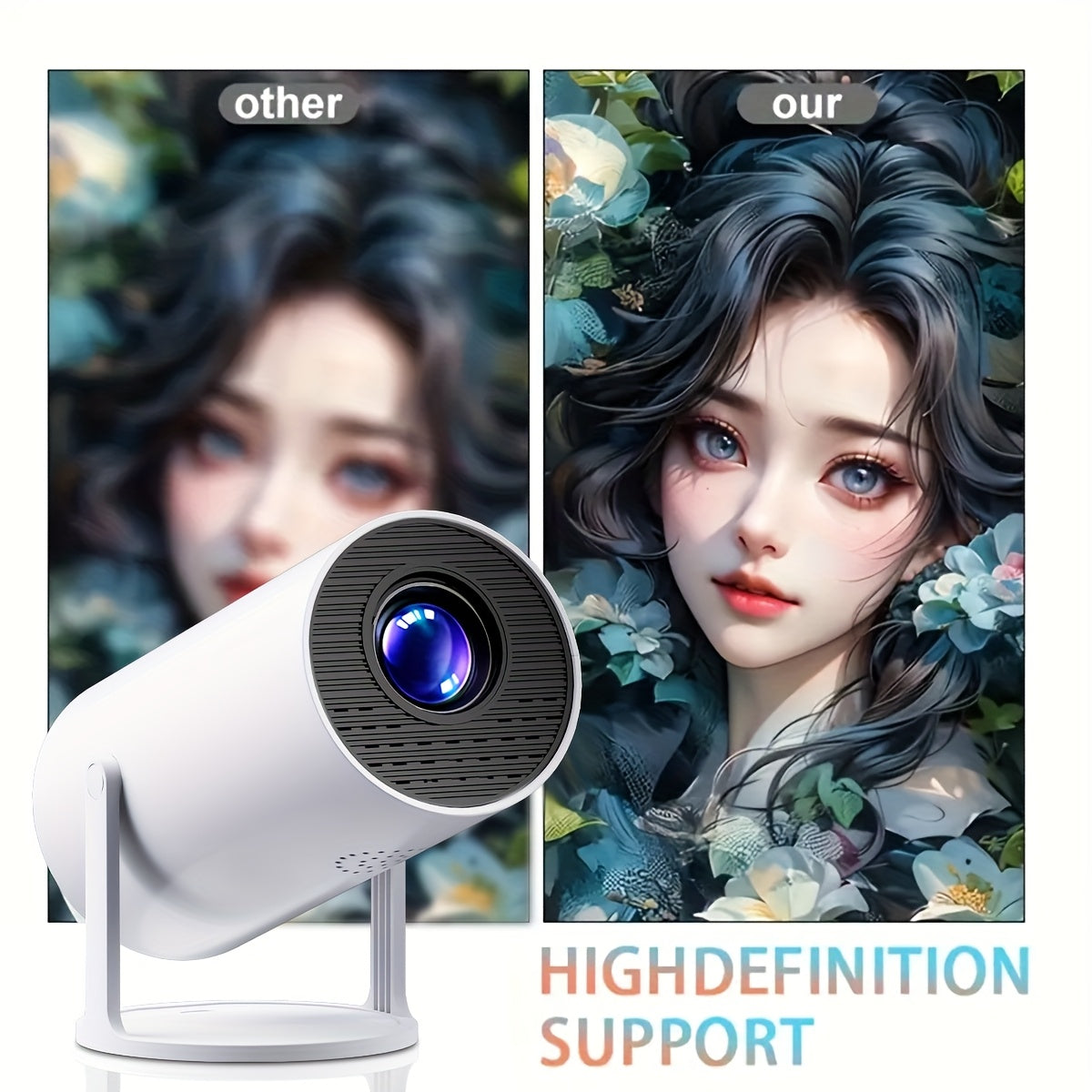 Para dormitorio, lámpara de proyector de galaxia, proyector de estrellas LED de alta definición para luz de galaxia, lámpara de atmósfera, regalo de Navidad perfecto para fiestas, pantalla de proyector portátil - Proyección de video de doble cara para in