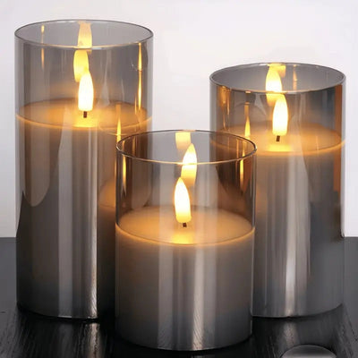 Velitas LED con llama realista y parpadeante - Velas sin llama alimentadas por batería con mecha 3D para Navidad, hogar, bodas, cumpleaños y ambiente romántico (AAA no incluidos), velas sin llama, iluminación festiva, iluminación elegante, plástico durad