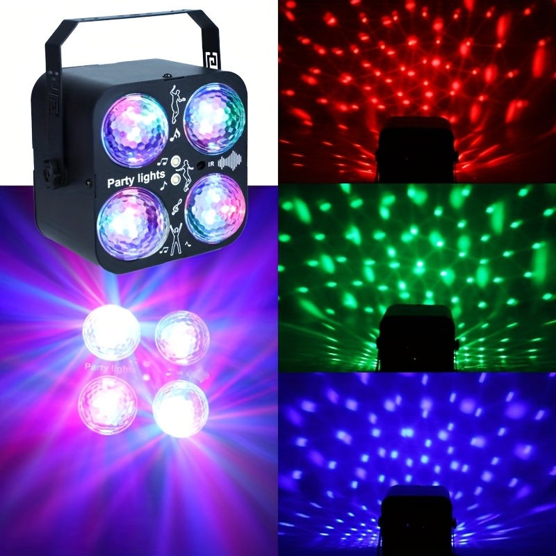 1PC luz de iluminación comercial, bola mágica de cristal para fiestas disco, DJ autónomo con control por voz, decoración ideal para karaoke, vacaciones y regreso a clases [con control remoto pero sin batería]