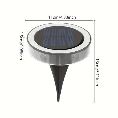 4 luces solares para entierro en tierra, decoración de jardín de patio al aire libre con disposición de pasos solares, luces de enchufe para césped, luces de escaleras