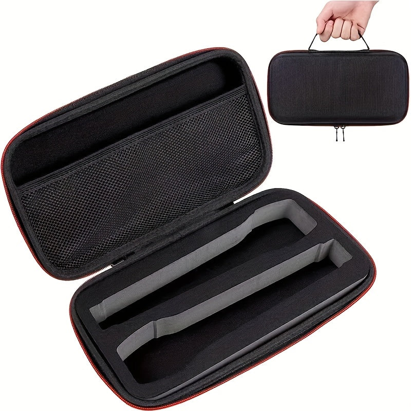 Estuche Doble para Micrófonos - Tela PU Duradera con Bolsillos de Malla y Asas Resistentes, Cierre Seguro con Cremallera para Organización de Accesorios de Podcasting, Estudio y Grabación en Campo - Organizador Elegante