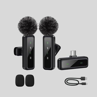 Micrófono inalámbrico con cable K3 (J81) USB, recargable con batería de polímero, con enchufe de 2,5 mm y indicador LED para conferencias de video, podcasting y grabación de voz. Disponible en negro, ideal para cantantes, podcasters y grabación de voz. D