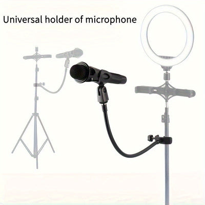 Soporte de micrófono multifunción, soporte de micrófono universal de cuello de cisne flexible para escritorio, soporte de micrófono para transmisión en vivo, trípode multifunción universal, accesorios para micrófono de condensador, soporte de micrófono d
