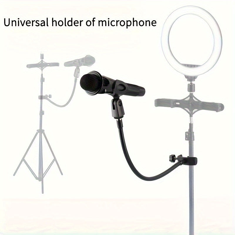 Soporte de micrófono multifunción, soporte de micrófono universal de cuello de cisne flexible para escritorio, soporte de micrófono para transmisión en vivo, trípode multifunción universal, accesorios para micrófono de condensador, soporte de micrófono d