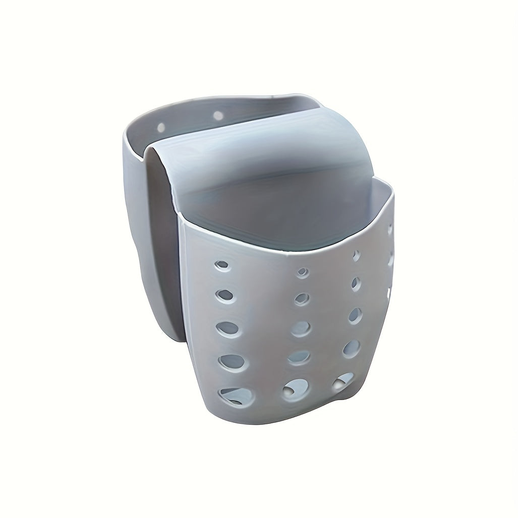 Soporte de Silicona para Esponja y Cesta de Desagüe - Correa Ajustable, Múltiples Compartimentos para Esponjas, Cepillos, Toallas y Utensilios, Organizador de Cocina Colorido para Almacenamiento en Fregadero, Soporte para Utensilios | Organizador Estilo
