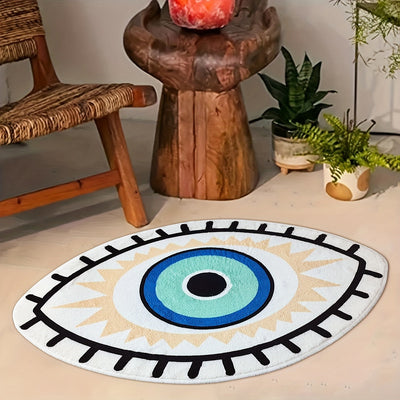 1 Alfombra Gruesa Antideslizante Con Diseño De Ojos, Tapete Para La Puerta Del Dormitorio, Tapete Para El Baño, Decoración Del Hogar, Alfombra Decorativa Para La Sala De Estar, Decoración De La Habitación