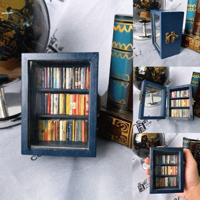 Estantería de mini libros antiestrés creativos para la descompresión de pequeños adornos