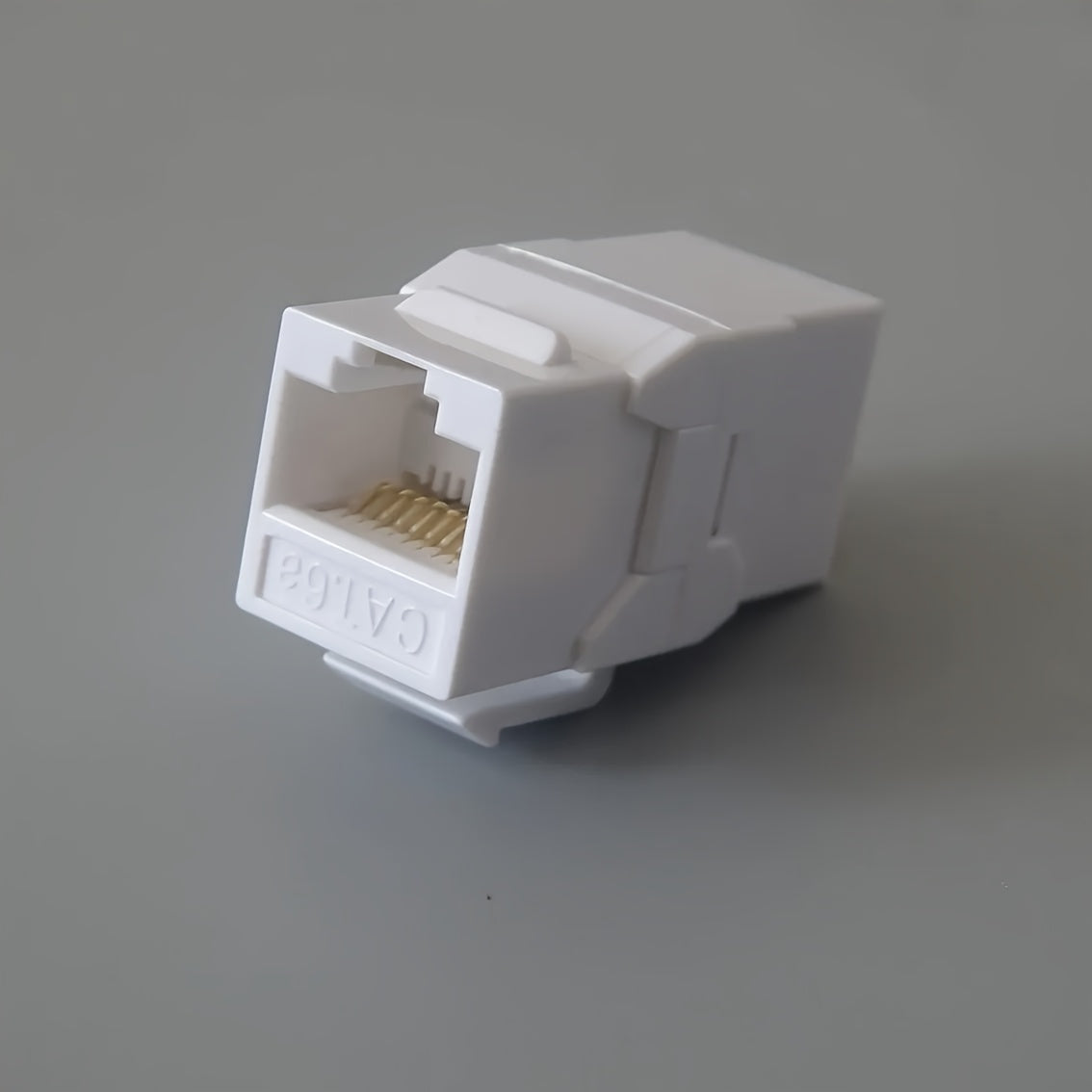 10 Piezas de Paneles Ethernet RJ45 CAT6A - Conectores Keystone Blindados UTP con Contactos Dorados, Cableado Recto y Cruzado, Fácil Instalación para Redes Domésticas/Oficina/Gaming