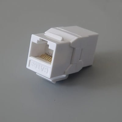 10 Piezas de Paneles Ethernet RJ45 CAT6A - Conectores Keystone Blindados UTP con Contactos Dorados, Cableado Recto y Cruzado, Fácil Instalación para Redes Domésticas/Oficina/Gaming