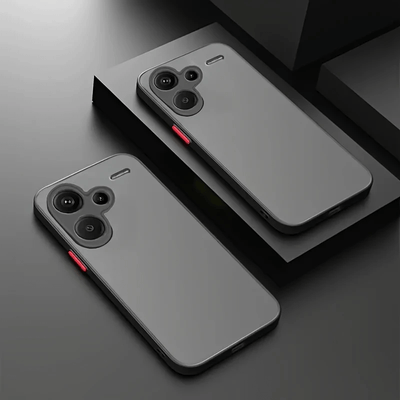 Redmi Note 13 Pro Plus con Material Antigolpes - Parachoques de TPU, Cubierta Transparente de PC Duro, Bordes Elevados, Excelente Efecto de Absorción de Impactos