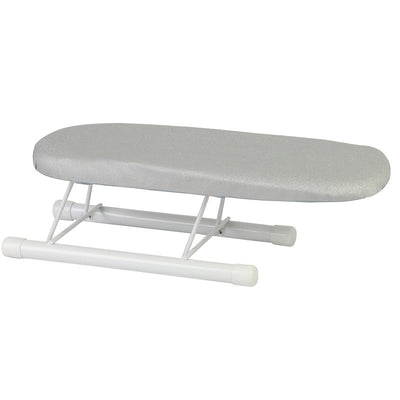 Tablero de planchar compacto con patrones variados, pies antideslizantes plegables, base resistente al calor, diseño ahorrador de espacio, ideal para costura y manualidades, tablero portátil pequeño