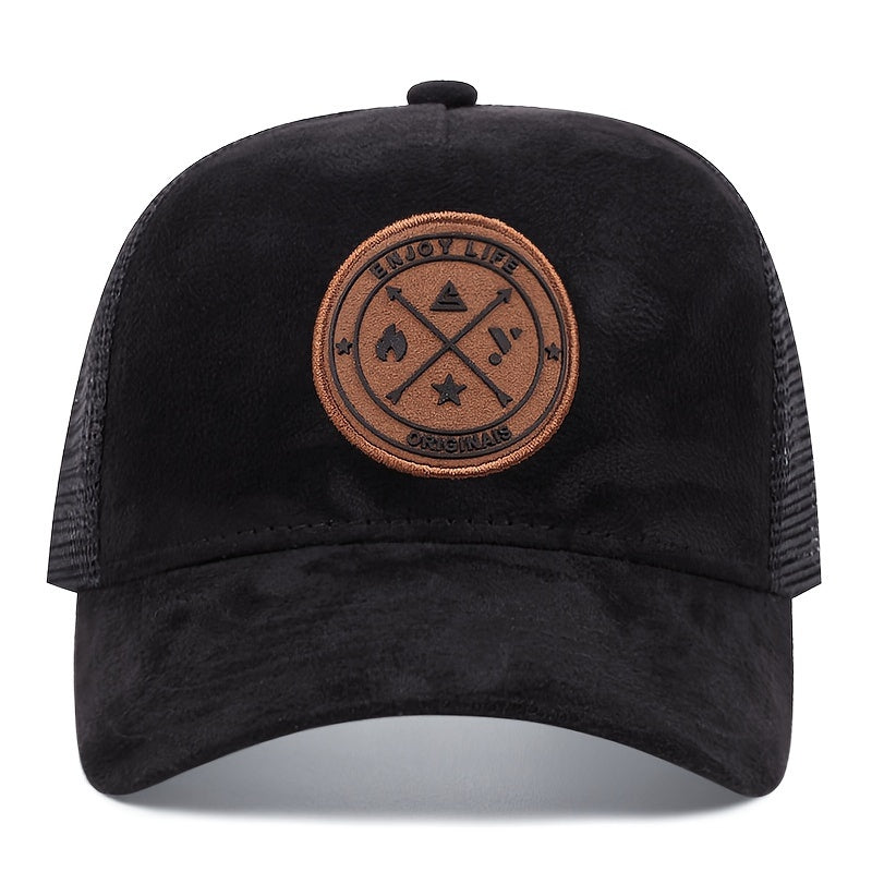 Gorra de Béisbol Deportiva para Hombres, Ajuste Transpirable - Gorra de Camionero Ajustable con Logo, Espalda de Malla, Disponible en Varios Colores