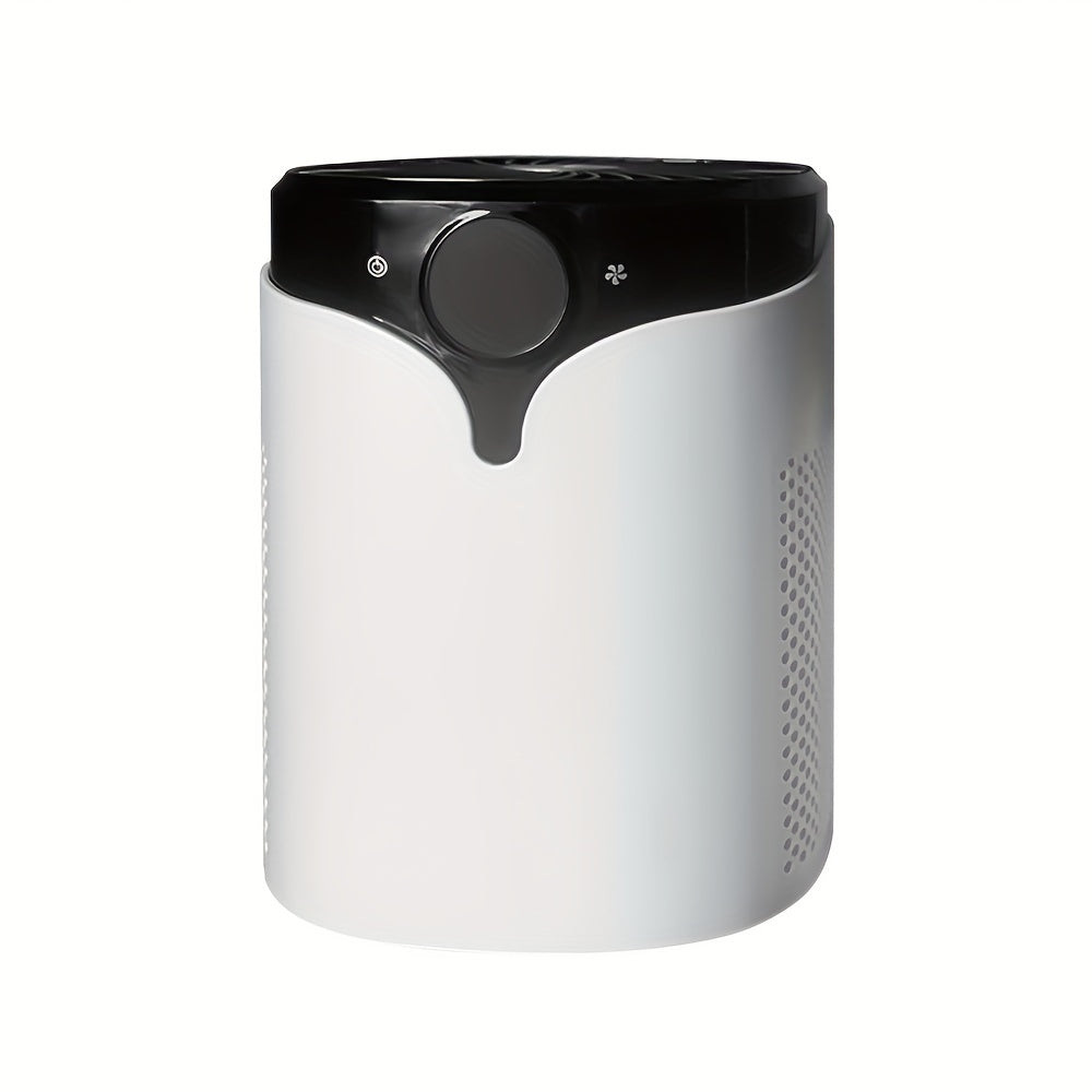 1-Pack Purificador de Aire PM2.5 con Tecnología de Ozono e Iones Negativos, Pantalla Digital y Temporizador, Limpiador de Aire Compacto Alimentado por USB-C para Hogar, Oficina o Dormitorio, Elimina Polvo, Alergenos, Olores, Esenciales para Habitacións,