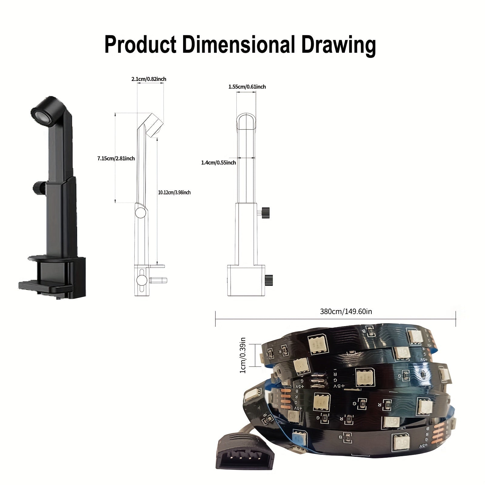 Tira de luz de fondo LED para TV, sensor de gama de color AR recoge parte del color en el TV, 12.5 pies (adecuado para 55-65 pulgadas) - 16.4 pies (70-85 pulgadas) tira de luz RGB, adecuada para computadoras, TV y monitores de 55-85 pulgadas, compatible