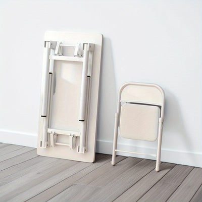 Escritorio Plegable Compacto con Silla, Ideal para Oficina en Casa, Dormitorio y Espacios Pequeños, Estilo Moderno, Diseño Elegante, Uso Versátil - Todo Clima