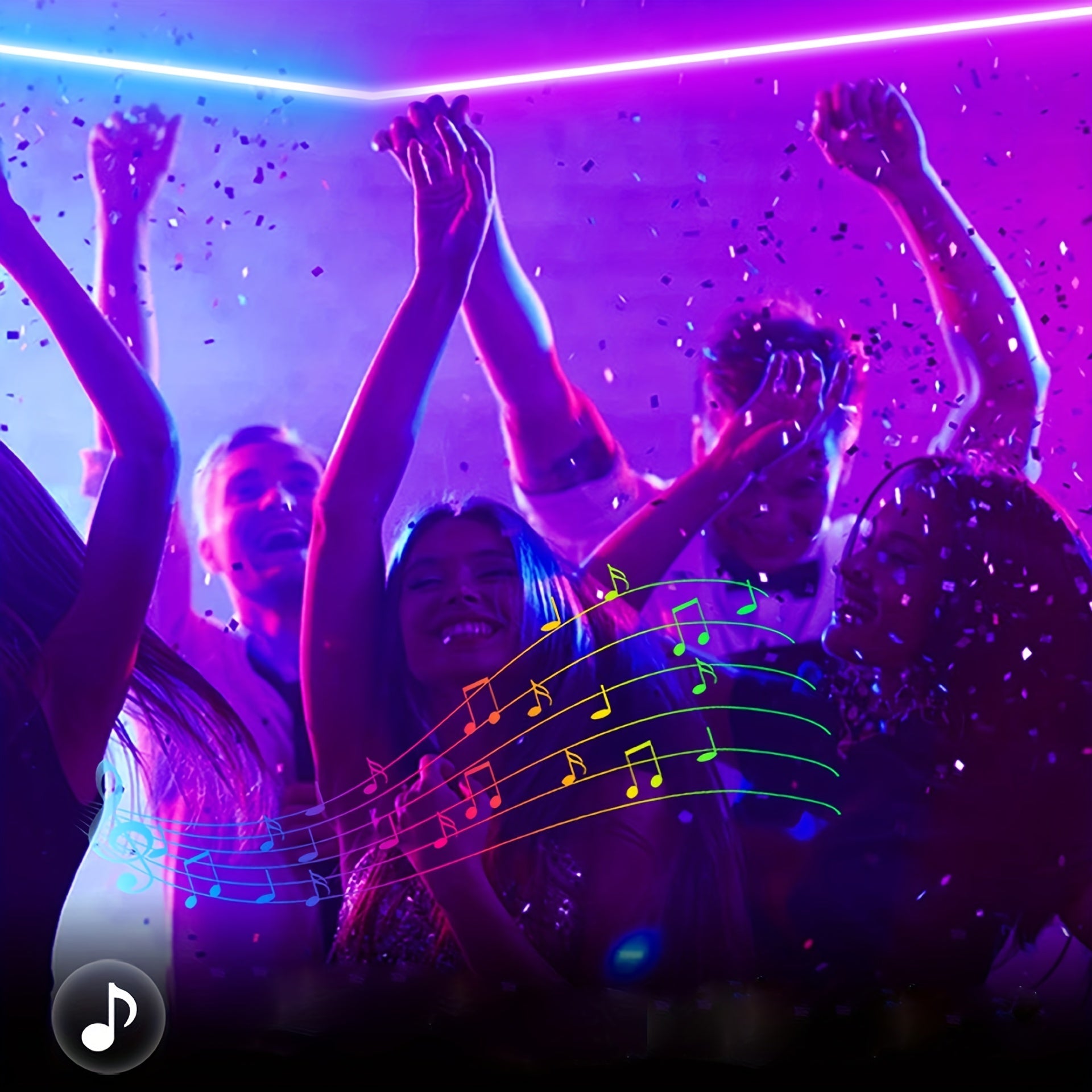 1-Pack Cuerda de Luz LED Flexible Alimentada por USB - Luces RGB Cambiantes con Cableado Flexible para Escenario, Hogar, Fiestas, Dormitorio y Decoración DJ - Control Sencillo por Botón, Bajo Voltaje Seguro para Interior/Exterior, Ambiente Creativo en el