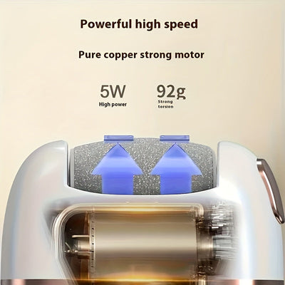Limpiador y Exfoliante de Pies Eléctrico - Dispositivo Hipoalergénico con Batería de Litio, Portátil para Cuidado de los Pies, Sin Pantalla Necesaria, Ideal para Hogar, Viajes o Salón, Diseño Elegante, Plástico Hipoalergénico, Recargable USB, Compacto, P