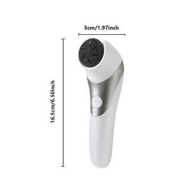 1 unidad, nuevo exfoliador eléctrico portátil de doble cabeza recargable USB, diseñado para el cuidado profesional de pies secos y agrietados en color beige claro, fácil de usar con cabezales reemplazables, moderno cuidado de los pies