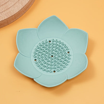Tazón De Jabón De Flores De Loto De Silicona, Accesorio De Baño Con Drenaje Antideslizante Para Ducha, Uso En Casa Y Cocina, Soporte Universal De Jabón Para Decoraciones De Halloween Y Navidad