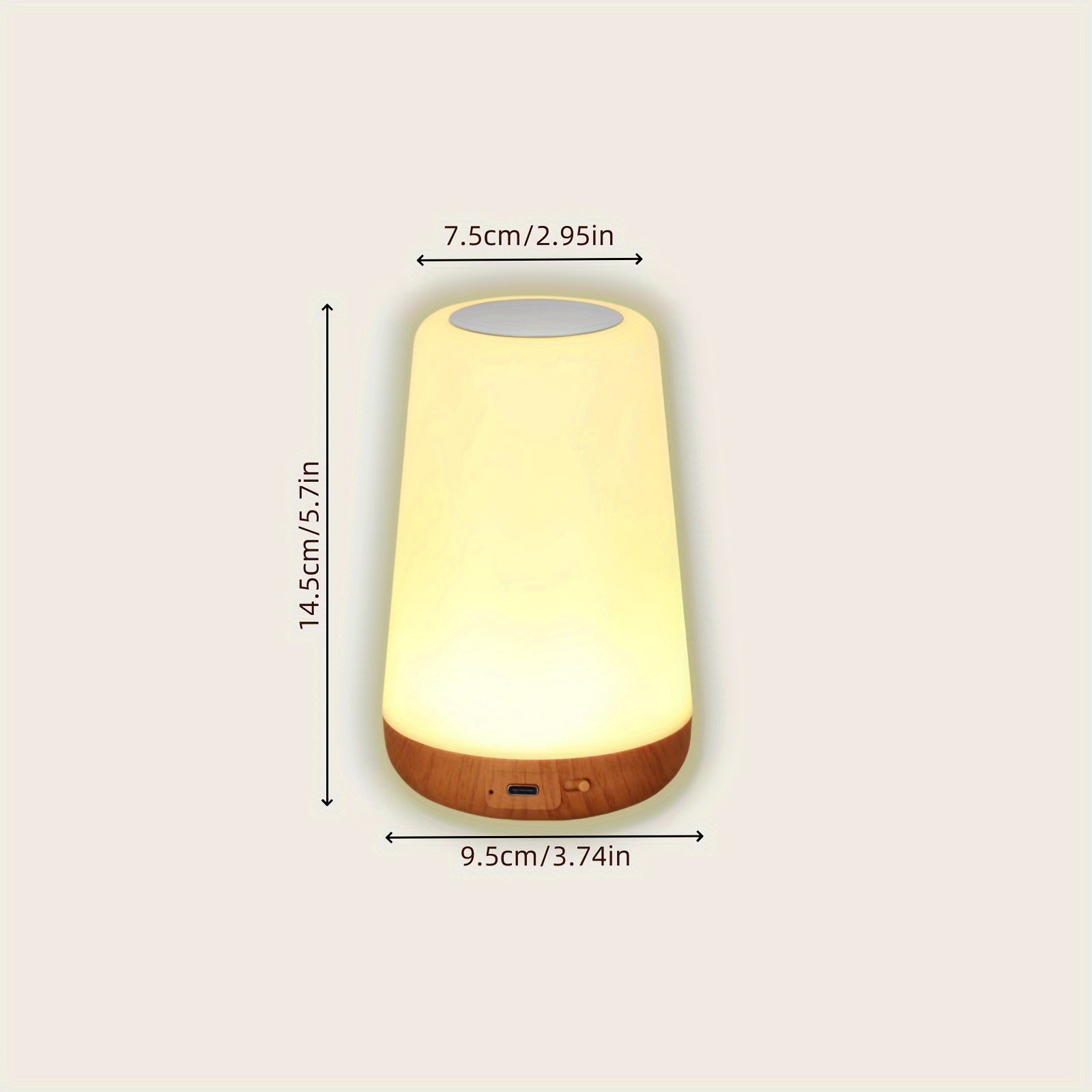 Luz Nocturna Portátil con Control Táctil y 13 Colores RGB - Lámpara de Escritorio Recargable para Dormitorio, Sala de Estar, Comedor, Perfecta para Regalos de Navidad, Oficina Festiva, Dormitorio, Hotel, Fiesta, Decoración de Restaurante