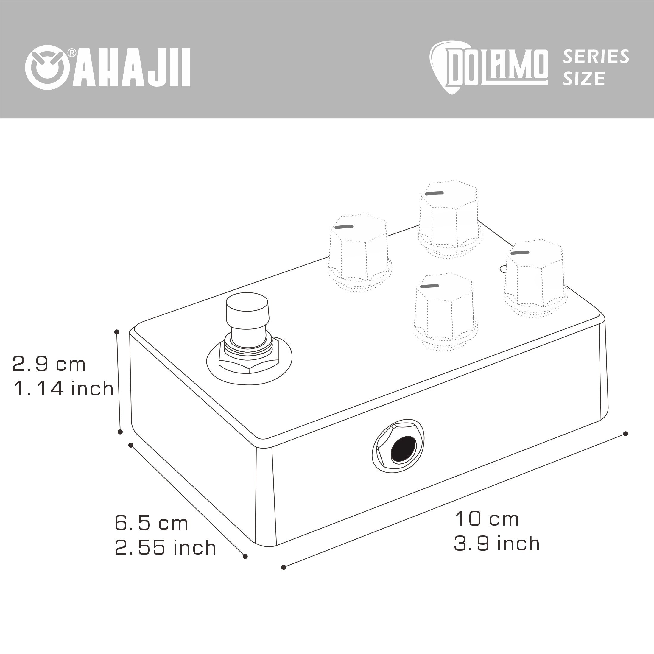 DOLAMO 1 unidad Pedal de efectos de guitarra Overdrive - Amarillo brillante y negro, aumento de bajo dual, distorsión, aumento de volumen, bucle de efectos y perillas de control, construcción metálica/ensamblada para músicos en vivo, pedal de guitarra, p