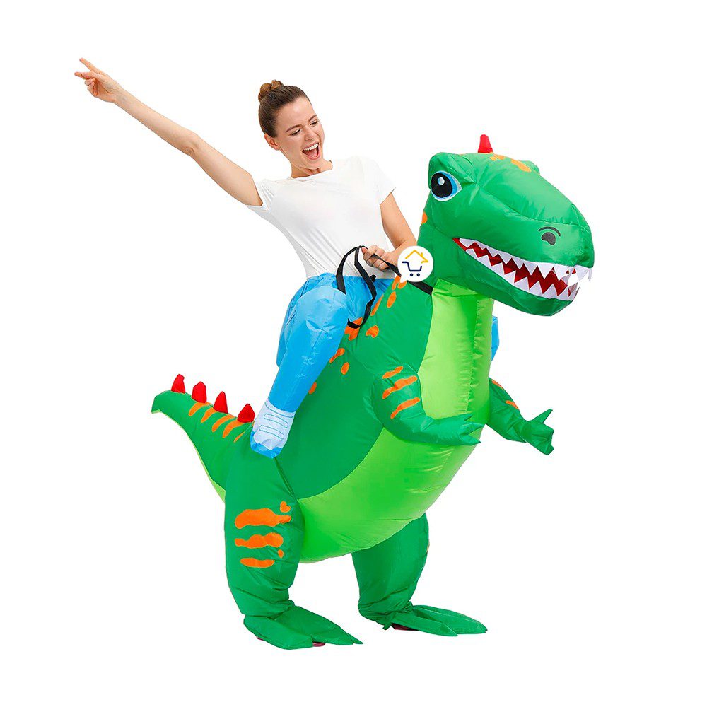 Disfraz De Dinosaurio T-rex Inflable Montable Adulto y Niño Halloween C2012