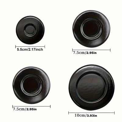 Tapas de quemador de estufa de gas de 4 piezas para estufas Sabaf: tamaños de 55mm, 75mm y 100mm