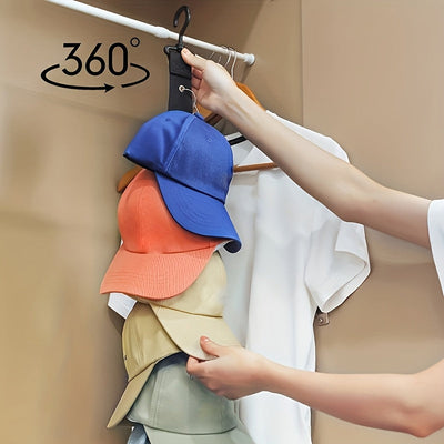 Perchero de acero inoxidable con 8 ganchos - capacidad para 16 gorras de béisbol - almacenamiento no eléctrico versátil y adecuado para el hogar, armario o decoración, ideal para verano