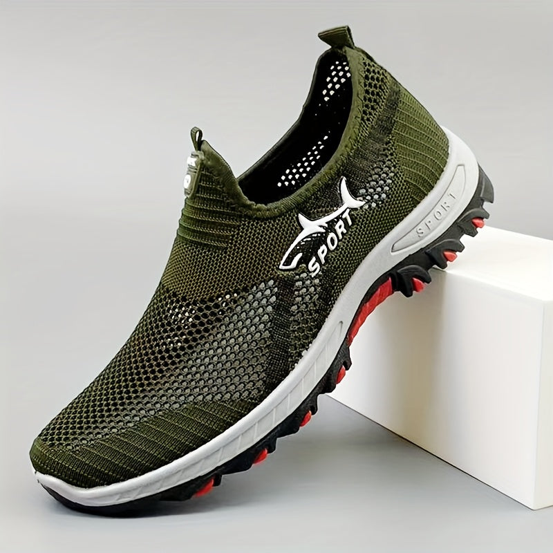 Zapatos para hombre, zapatillas casuales estilo slip-on, lona de malla transpirable al estilo antiguo pekinés, disponibles en tallas extendidas