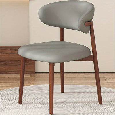 Mejilla moderna escandinava minimalista con respaldo al estilo italiano, ideal para uso doméstico como silla de escritorio o taburete de café/restaurante, ofreciendo comodidad y estilo
