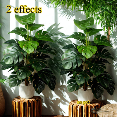 1 Gran Planta Artificial Monstera - 45,28 Pulgadas, Diseño de Hojas Elegante, Maceta No Incluida, Perfecta para Regalos de Vacaciones, Día del Padre, Bodas, Decoración Interior/Exterior, Uso Versátil para Hogar, Oficina, Jardín, Porche, Plantas Interior/
