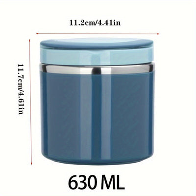 Termo de Acero Inoxidable de 21.3oz para Comida Caliente, Caja de Almuerzo Sellada de Gran Capacidad, Ideal para la Escuela, la Universidad y Almacenamiento en la Cocina, Taza de Desayuno, Utensilios de Cocina, Material Escolar