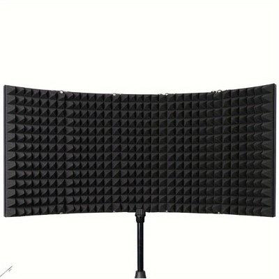 Micrófono de Estudio de Grabación Profesional, Estudio Acústico, Diseño Portátil de Tres a Cinco Puertas, Material ABS, Compatible con Interfaz XLR, Reducción de Ruido y Absorción de Sonido, Adecuado para Estudios de Grabación, Talleres de Canto y Config