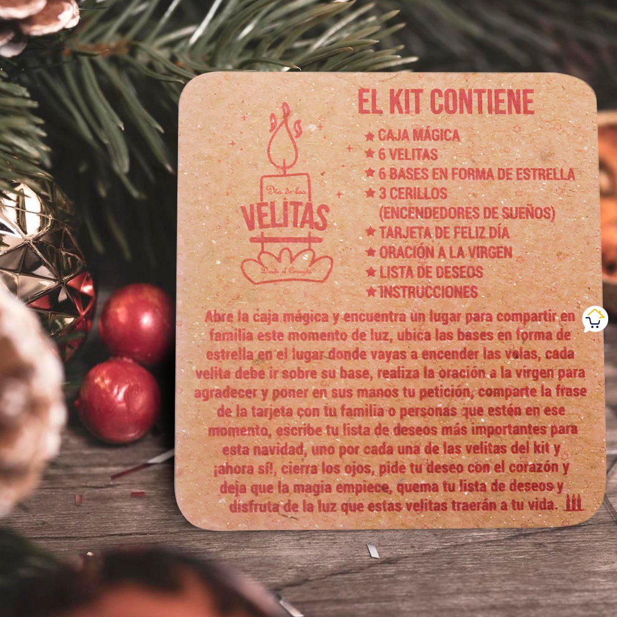 Velitas x6 Ritual Navidad Deseos KDV01