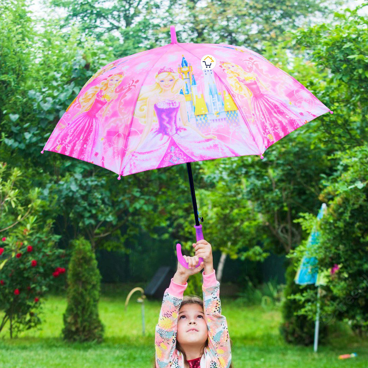Sombrilla Paraguas Automático Infantil Princesas Silbato SPA01