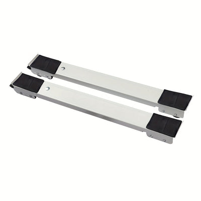2 Piezas de Soporte Móvil Ajustable para Electrodomésticos con Ruedas, Base Grande para Nevera, Lavadora y Secadora con Frenos y Almohadillas Antideslizantes de Goma, Resistente a Carga, Ideal para Armario o Mesita de Noche