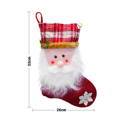 Bota Navideña Media Roja Decoración Navidad Colgante HH006