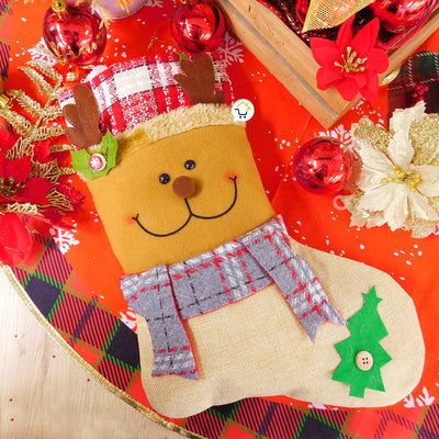 Bota Navideña Media Roja Decoración Navidad Colgante HH006