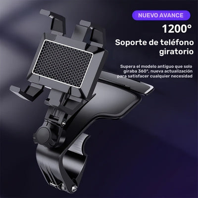 1pc Soporte universal para teléfono de coche giratorio 360°, soporte ajustable para salpicadero con compatibilidad automática, material ABS no impermeable, soporte rectangular para navegación GPS para uso en vehículos