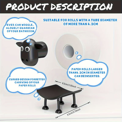 Soporte para papel higiénico con diseño de oveja 3D, 1 pieza o 3 piezas, decoración autosostenible, ideal para decorar salas, habitaciones, hoteles, baños y otros espacios