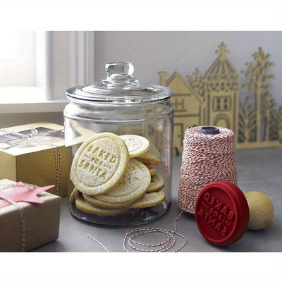 Juego de Encimeras de Cocina con Etiquetas y Marcadores - Tarro para Galletas de Vidrio con Tapa Hermética - Recipientes de Almacenamiento de Comida en Vidrio