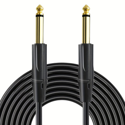 Cable de conexión para altavoz de guitarra de 6.35 mm, macho a macho, con reducción de ruido, núcleo de cobre libre de oxígeno de alta fidelidad, doble blindaje, ideal para conectar guitarras eléctricas, teclados, altavoces y micrófonos. Perfecto para re