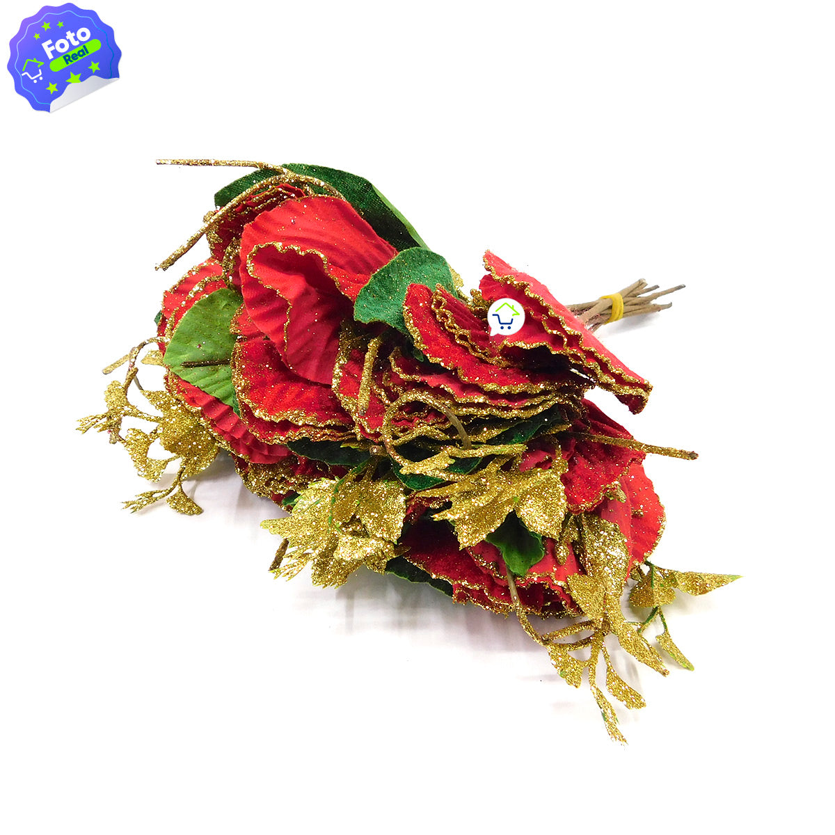 Flores Artificiales Para Árbol X12 Decoración Navidad 049